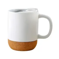 EcooTech 350 Ml Renk Seramik+Mantar Dizayn Bardak